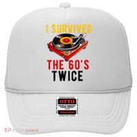 I Survived The 60s Sixties Twice 70th Birthday 60th Hat thumb 0