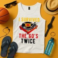 I Survived The 60s Sixties Twice 70th Birthday 60th Tank Top thumb 4