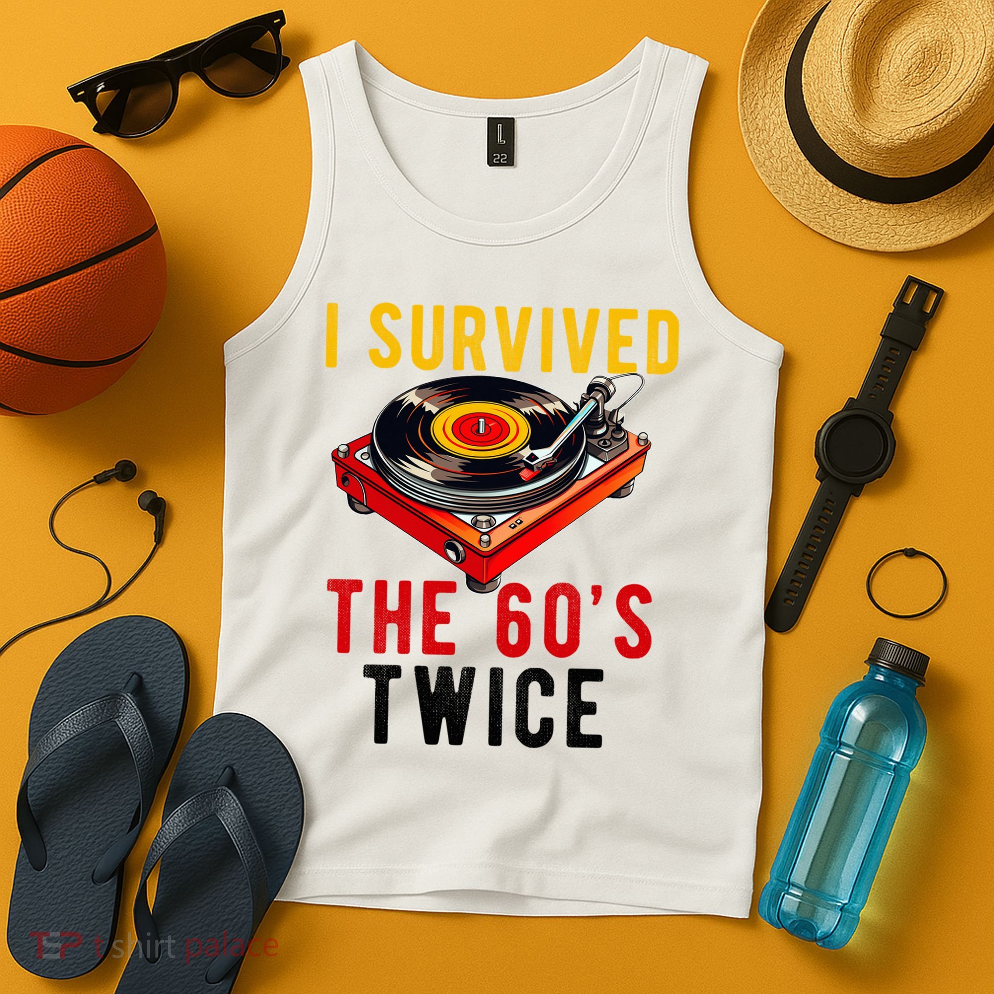 I Survived The 60s Sixties Twice 70th Birthday 60th Tank Top