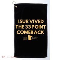 I Survived The 33 Point Comeback Golf Towel thumb 0