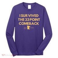 I Survived The 33 Point Comeback Long Sleeve Shirt thumb 0
