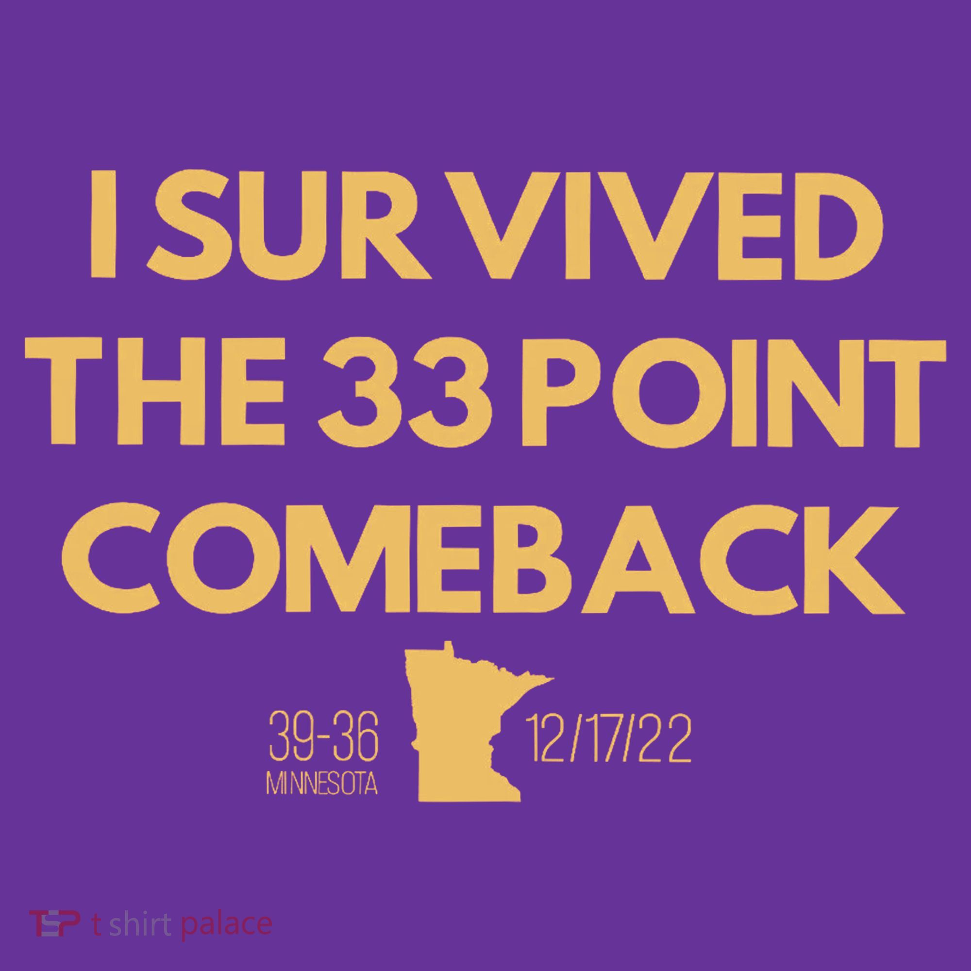 I Survived The 33 Point Comeback Apron