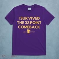 I Survived The 33 Point Comeback T-Shirt thumb 5