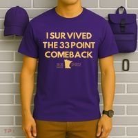 I Survived The 33 Point Comeback T-Shirt thumb 6