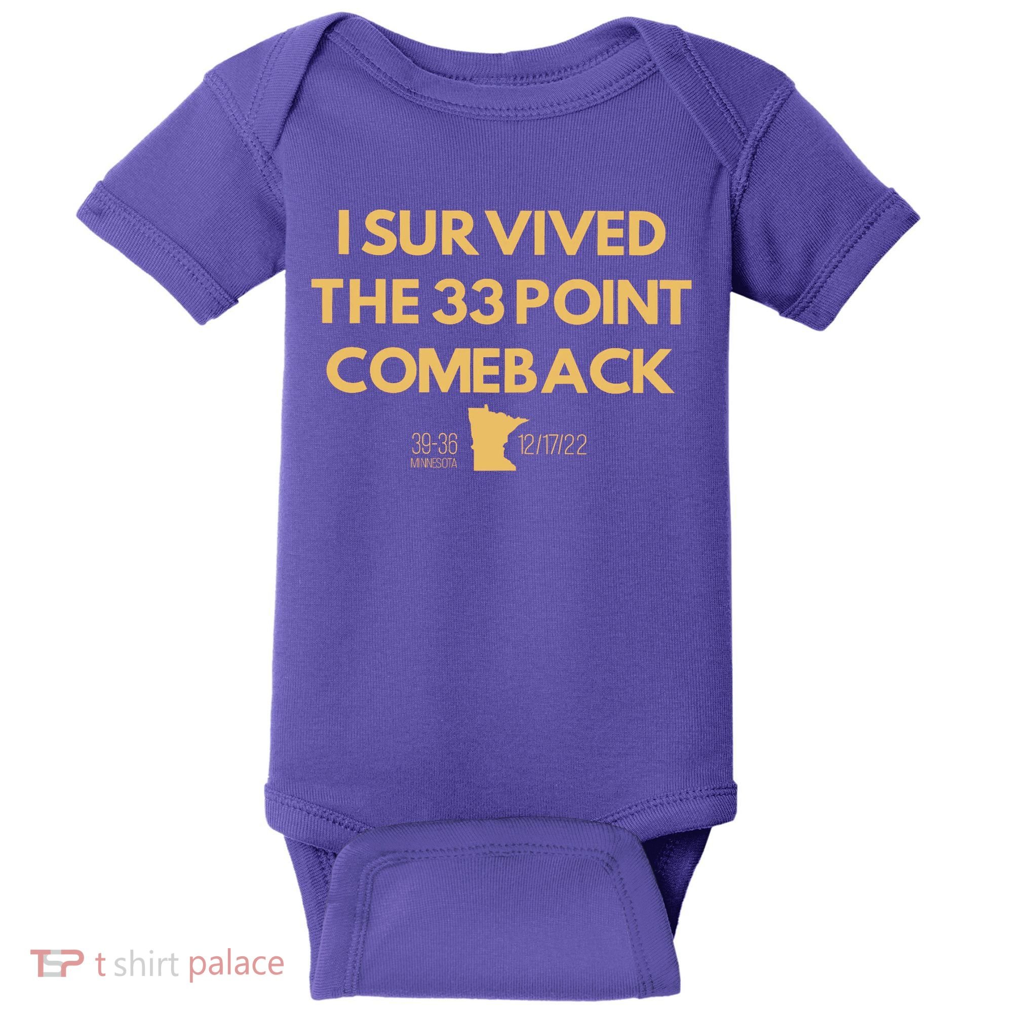 I Survived The 33 Point Comeback Baby Bodysuit