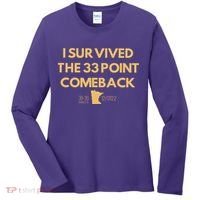 I Survived The 33 Point Comeback Women's Long Sleeve Shirt thumb 0