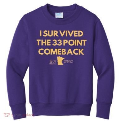 I Survived The 33 Point Comeback Kids Sweatshirt