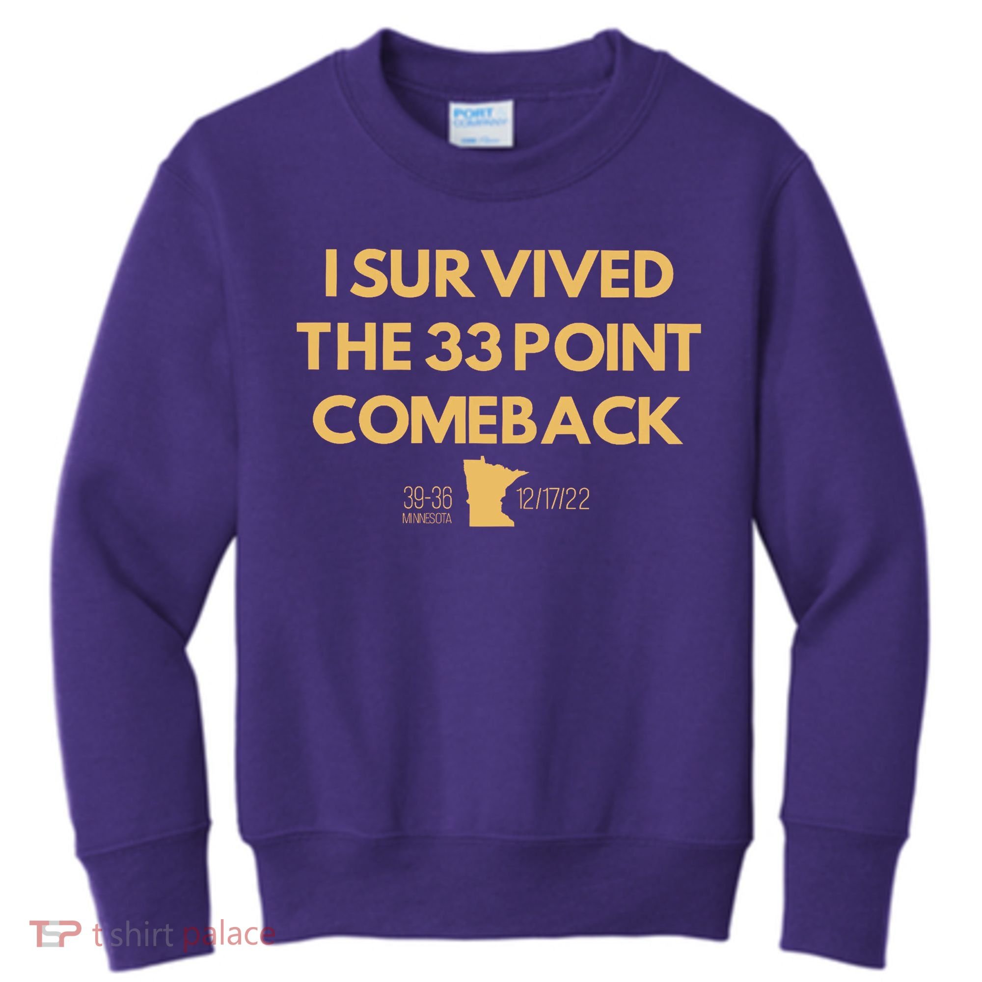 I Survived The 33 Point Comeback Kids Sweatshirt