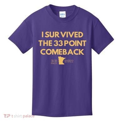 I Survived The 33 Point Comeback Kids T-Shirt