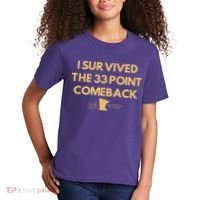 I Survived The 33 Point Comeback Kids T-Shirt thumb 2