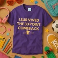 I Survived The 33 Point Comeback Kids T-Shirt thumb 3
