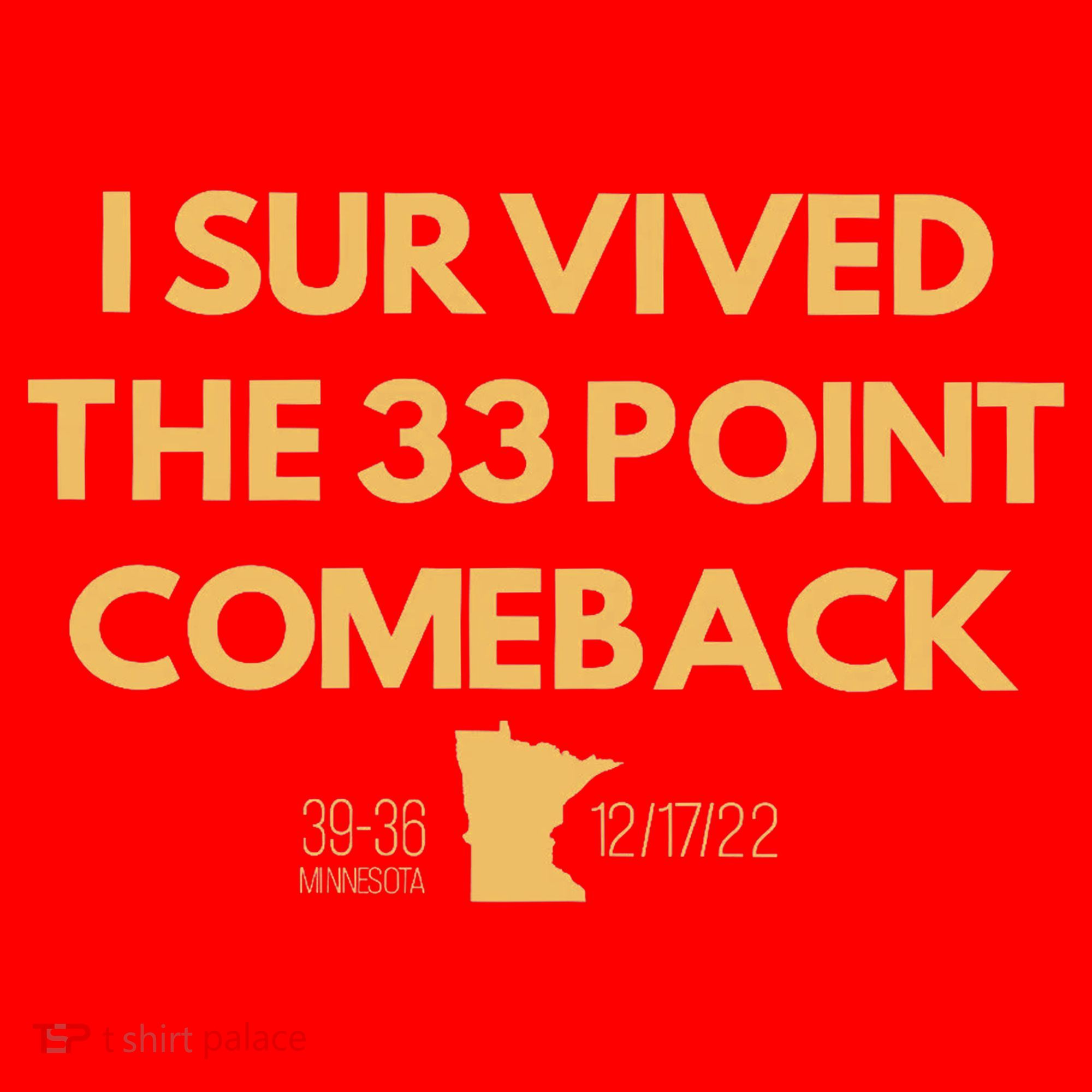 I Survived The 33 Point Comeback Santa Hat