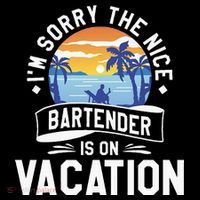 IM Sorry The Nice Bartender Is On Vacation Bartending Doggie Tank thumb 4