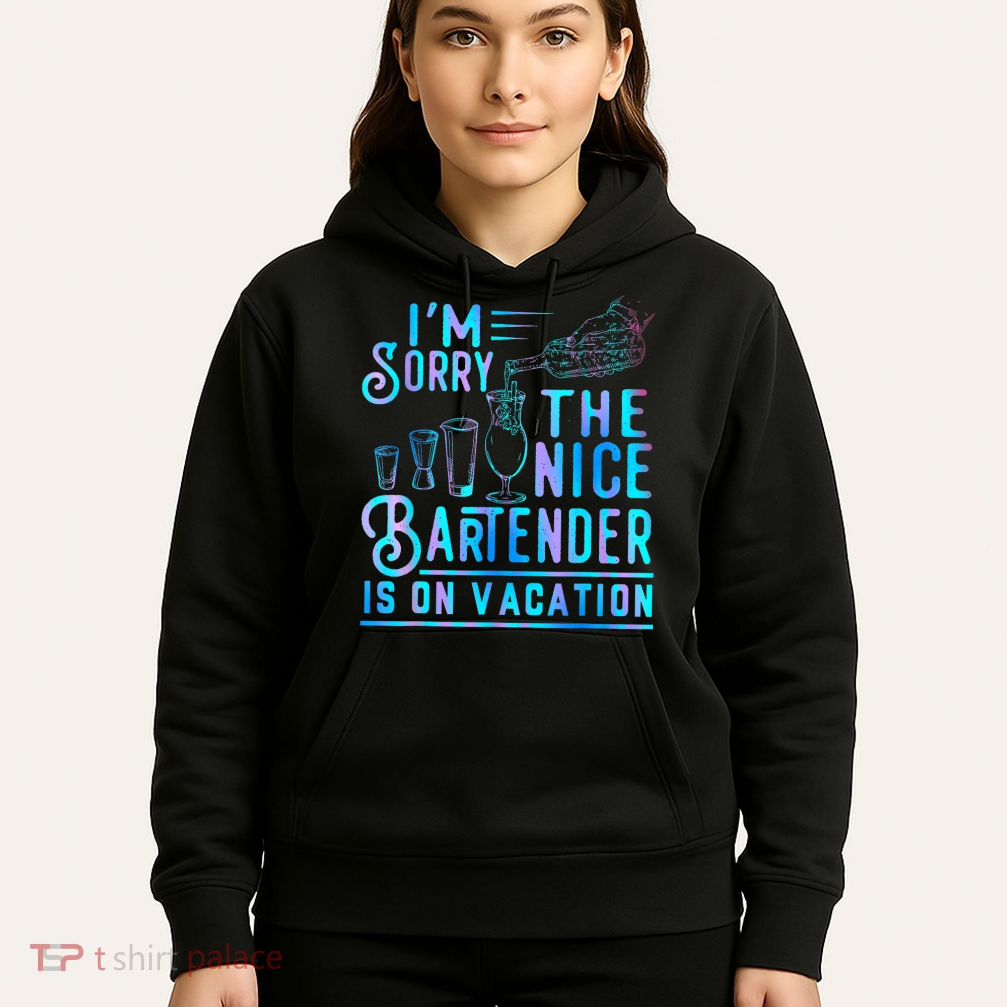 IM Sorry The Nice Bartender Is On Vacation Funny Hoodie