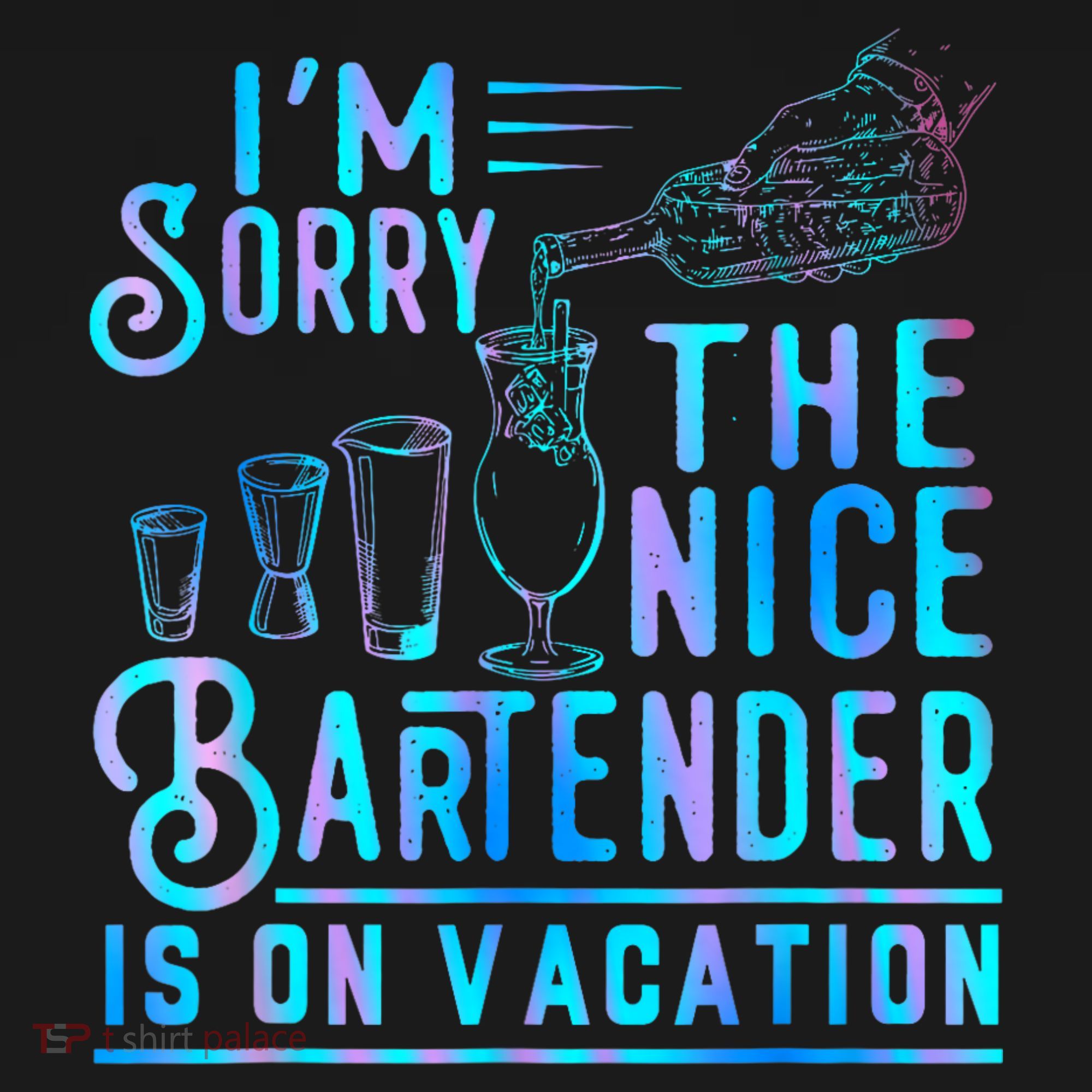 IM Sorry The Nice Bartender Is On Vacation Funny Mousepad