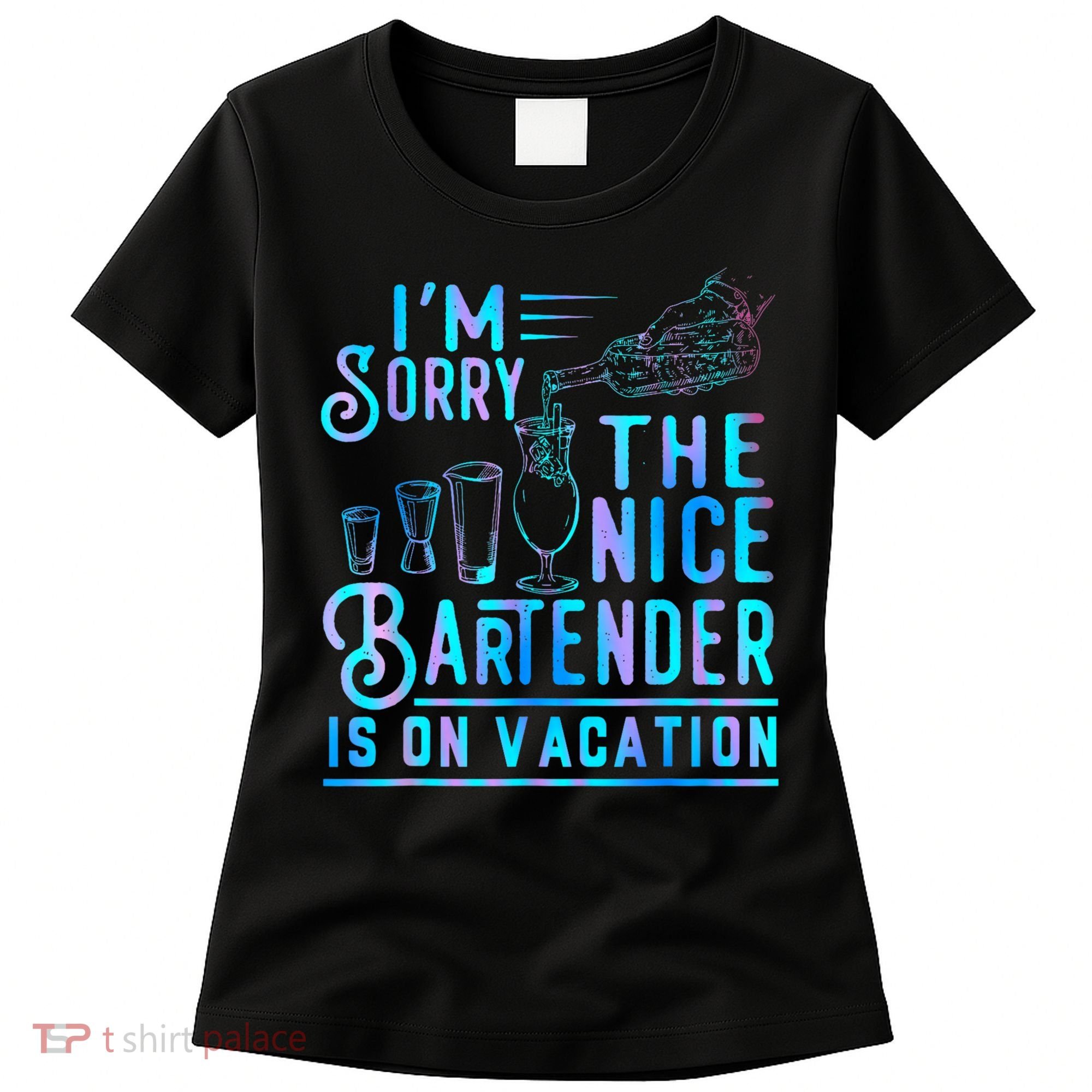 IM Sorry The Nice Bartender Is On Vacation Funny Women's T-Shirt