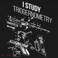 I Study Triggernometry Flexfit Unipanel Trucker Cap thumb 2