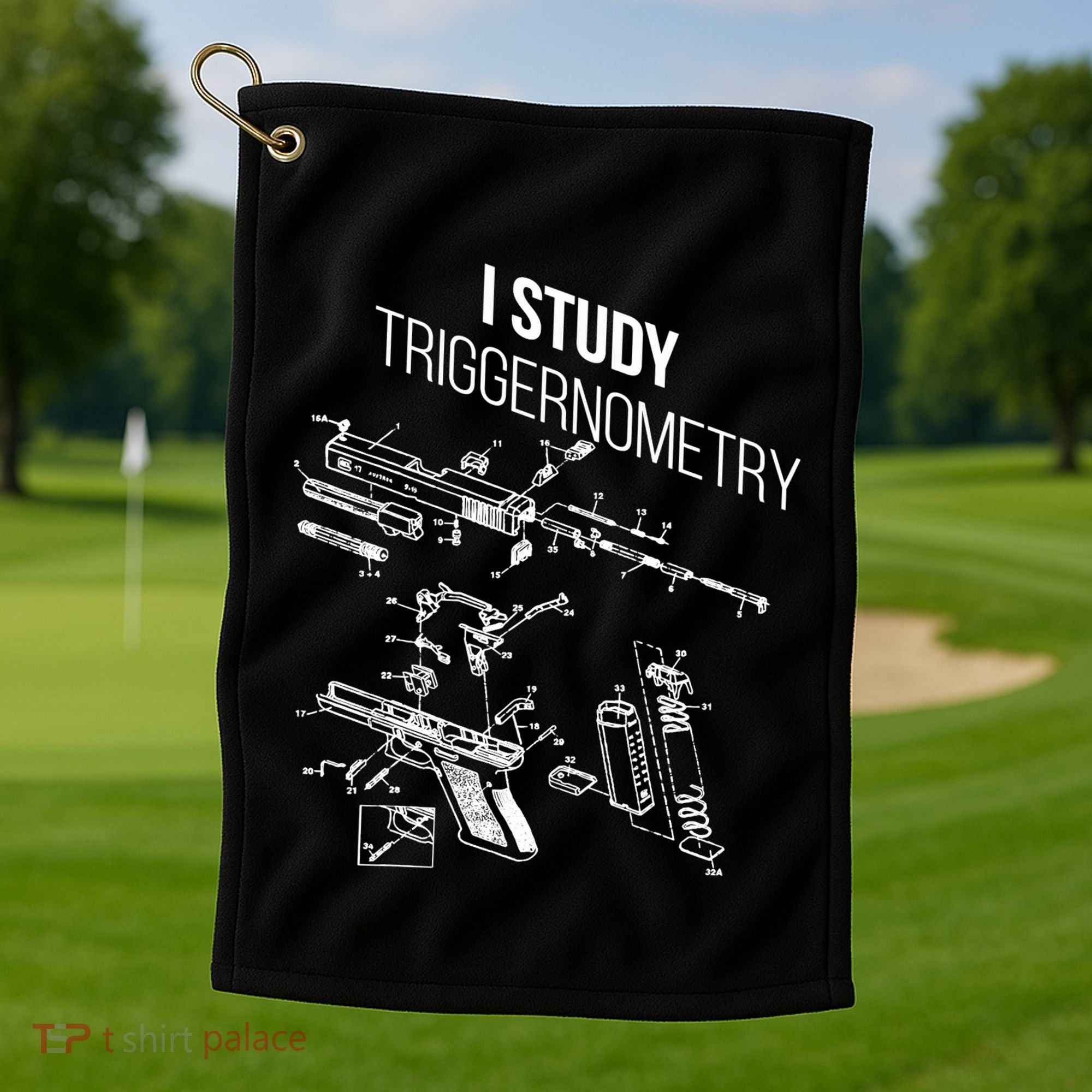 I Study Triggernometry Golf Towel