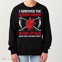 I Survived The Widow Maker Heart Attack Heart Disease Gift Women's Sweatshirt thumb 0