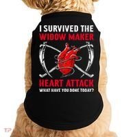 I Survived The Widow Maker Heart Attack Heart Disease Gift Doggie Tank thumb 0