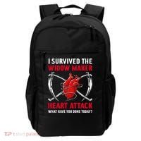 I Survived The Widow Maker Heart Attack Heart Disease Gift Backpack thumb 0