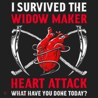 I Survived The Widow Maker Heart Attack Heart Disease Gift Beanie thumb 2