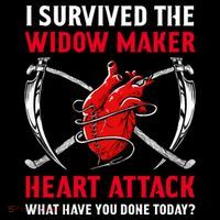 I Survived The Widow Maker Heart Attack Heart Disease Gift Women's Hoodie thumb 2