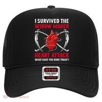 I Survived The Widow Maker Heart Attack Heart Disease Gift Hat thumb 0