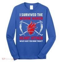 I Survived The Widow Maker Heart Attack Heart Disease Gift Long Sleeve Shirt thumb 0