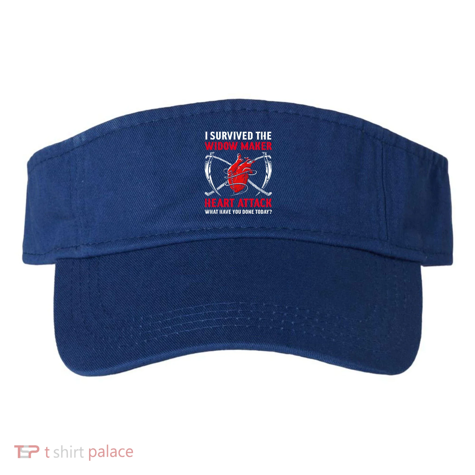 I Survived The Widow Maker Heart Attack Heart Disease Gift Visor