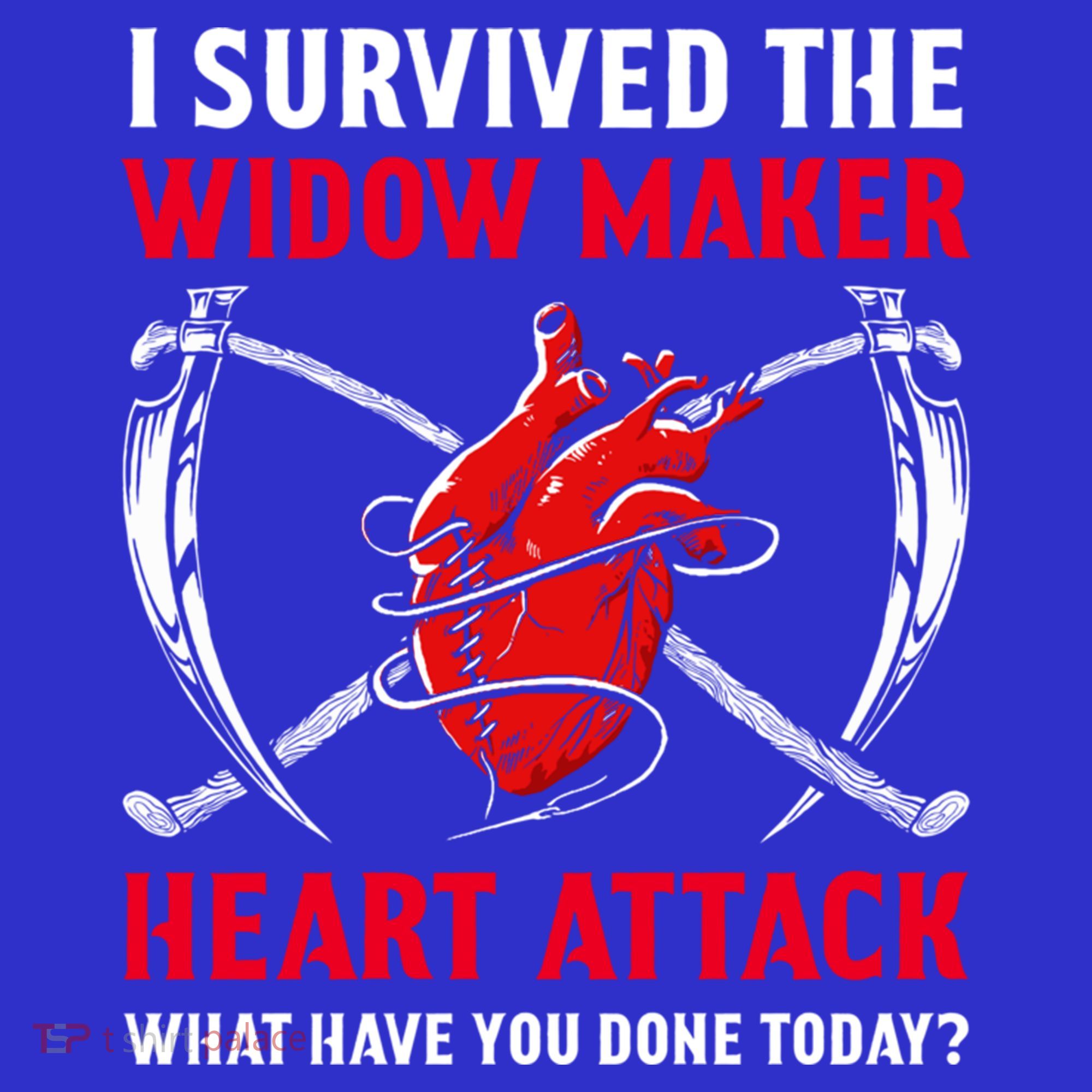 I Survived The Widow Maker Heart Attack Heart Disease Gift Kids Long Sleeve Shirt