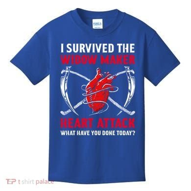 I Survived The Widow Maker Heart Attack Heart Disease Gift Kids T-Shirt