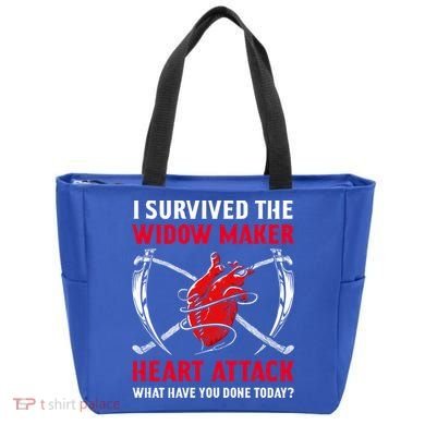 I Survived The Widow Maker Heart Attack Heart Disease Gift Tote Bag