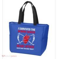 I Survived The Widow Maker Heart Attack Heart Disease Gift Tote Bag thumb 3