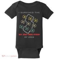 I Survived The New Jersey Drone Invasion Of 2024 Baby Bodysuit thumb 0
