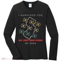 I Survived The New Jersey Drone Invasion Of 2024 Women's Long Sleeve Shirt thumb 0