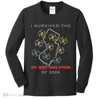 I Survived The New Jersey Drone Invasion Of 2024 Kids Long Sleeve Shirt thumb 0