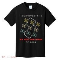 I Survived The New Jersey Drone Invasion Of 2024 Kids T-Shirt thumb 0