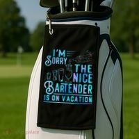 IM Sorry The Nice Bartender Is On Vacation Golf Towel thumb 2