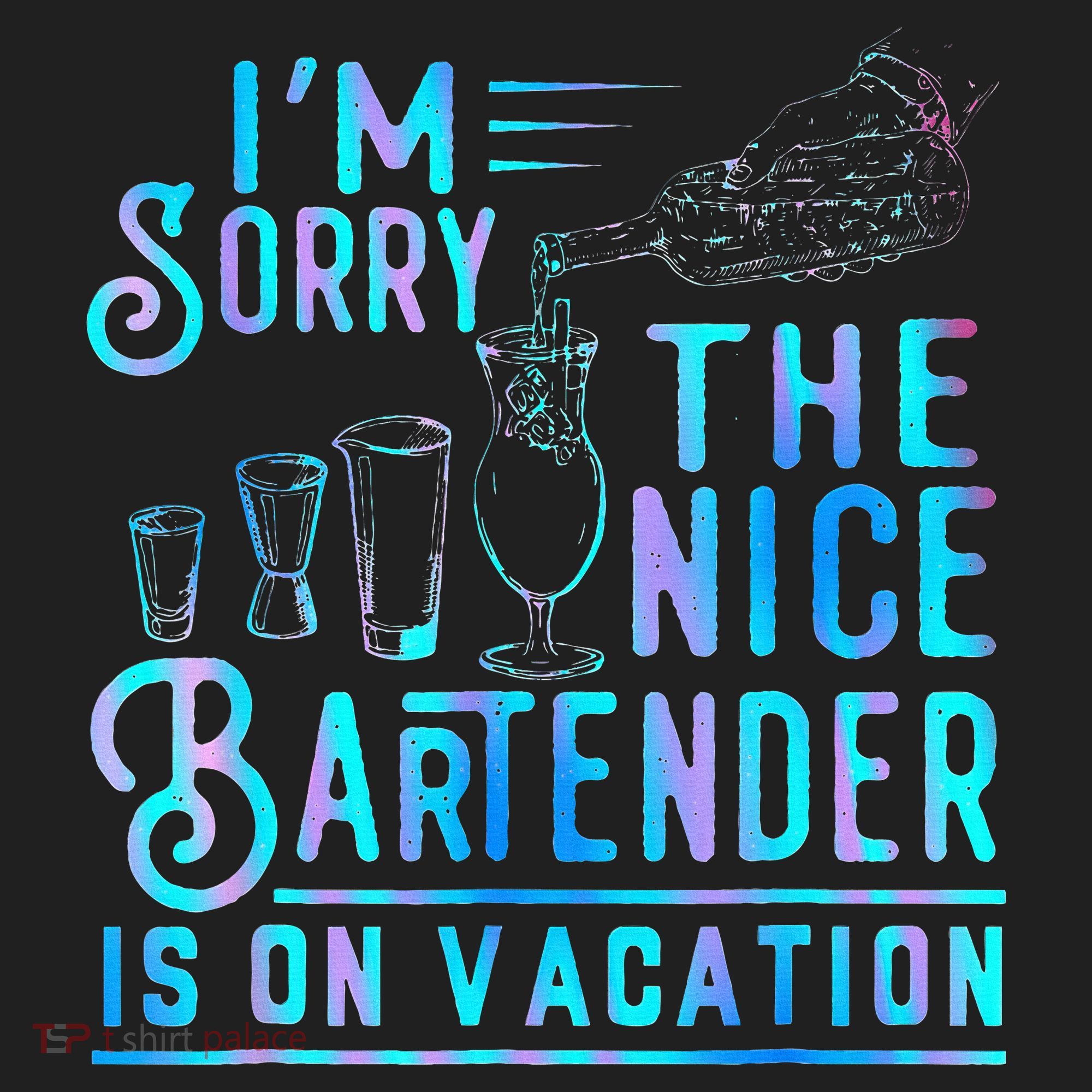IM Sorry The Nice Bartender Is On Vacation Golf Towel
