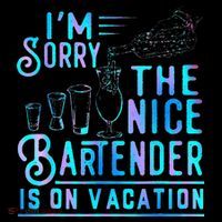 IM Sorry The Nice Bartender Is On Vacation Visor thumb 3