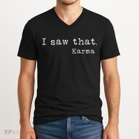 I Saw That Karma V-Neck T-Shirt thumb 2