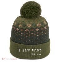 I Saw That Karma The Baniff Cuffed Pom Beanie thumb 0