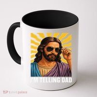 I Saw That Im Telling Dad Funny Religious Christian Jesus Coffee Mug thumb 0