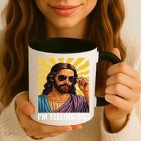 I Saw That Im Telling Dad Funny Religious Christian Jesus Coffee Mug thumb 3