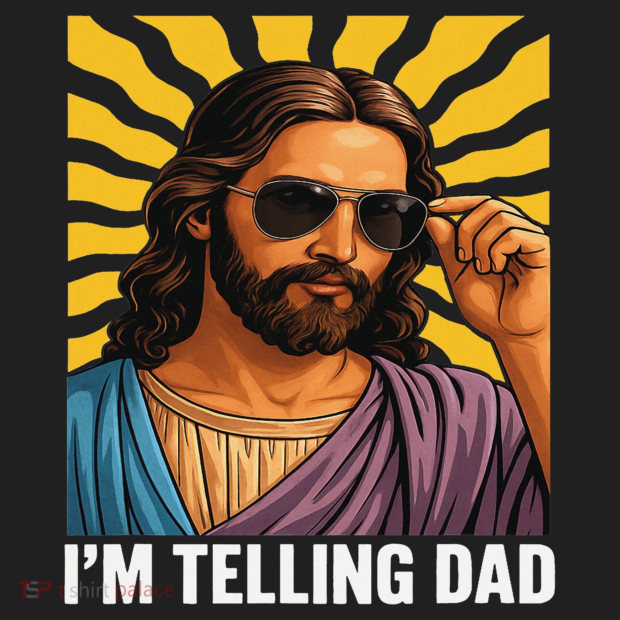I Saw That Im Telling Dad Funny Religious Christian Jesus Beanie