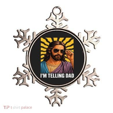 I Saw That Im Telling Dad Funny Religious Christian Jesus Ornament