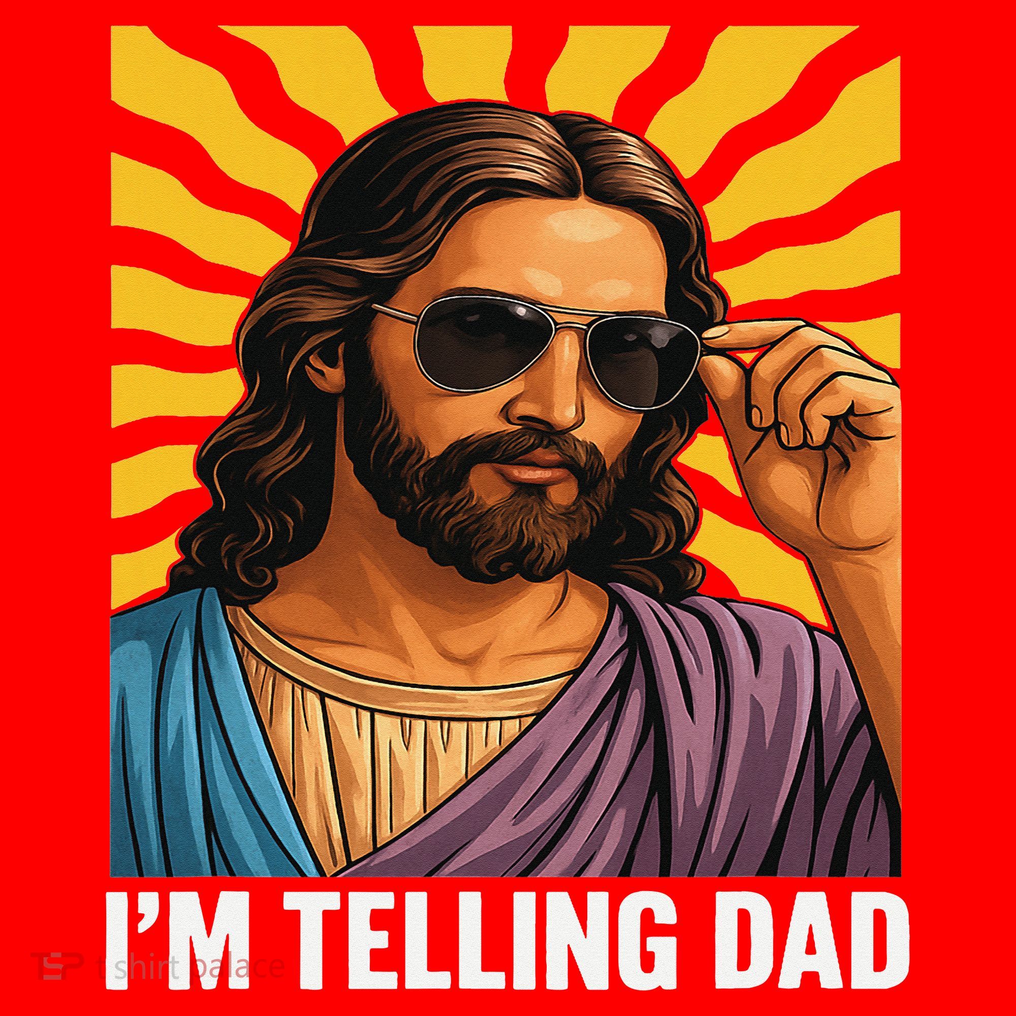 I Saw That Im Telling Dad Funny Religious Christian Jesus Santa Hat