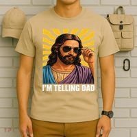 I Saw That Im Telling Dad Funny Religious Christian Jesus T-Shirt thumb 6