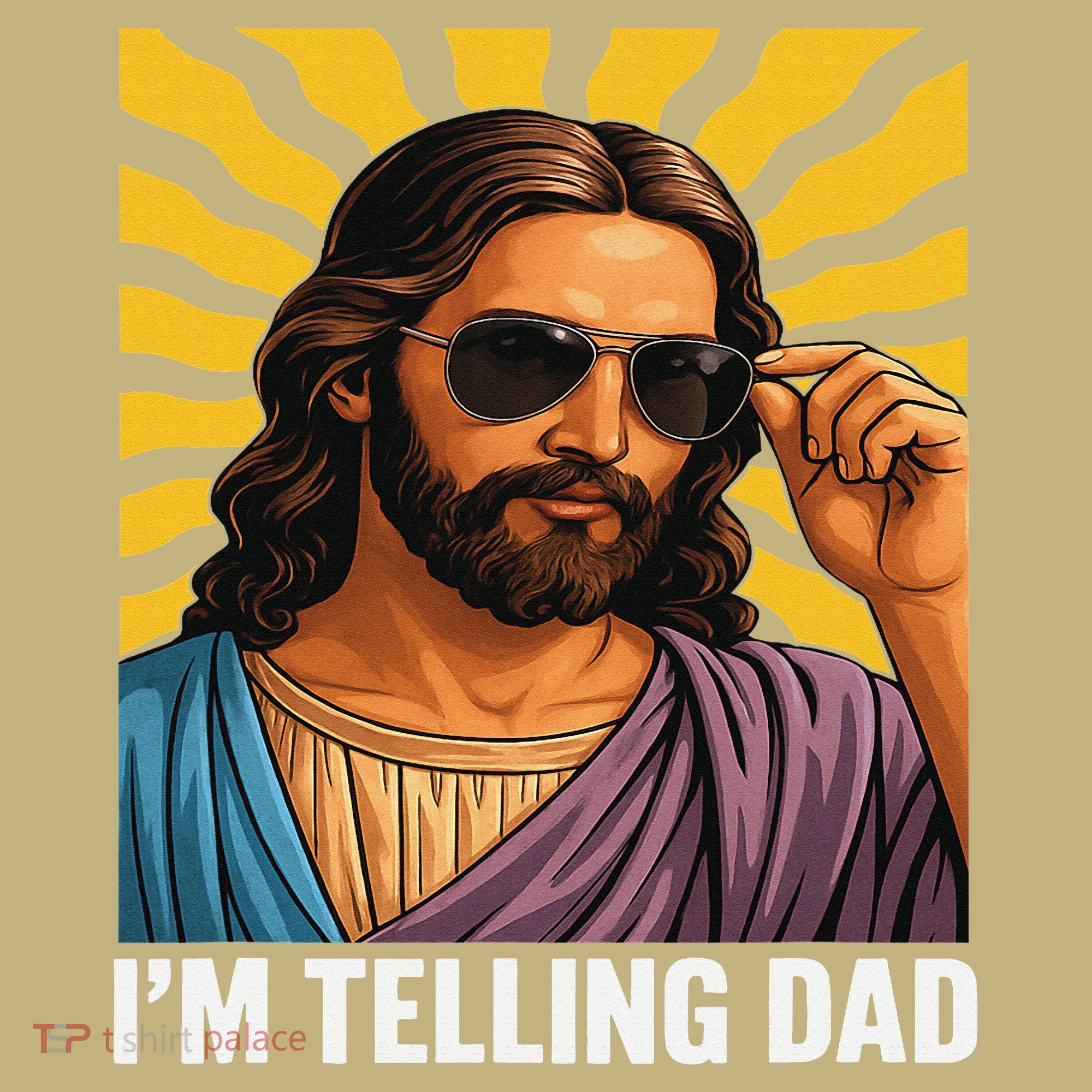 I Saw That Im Telling Dad Funny Religious Christian Jesus Mousepad